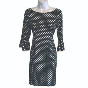 Annalee + Hope, black & white polka dot dress, size M